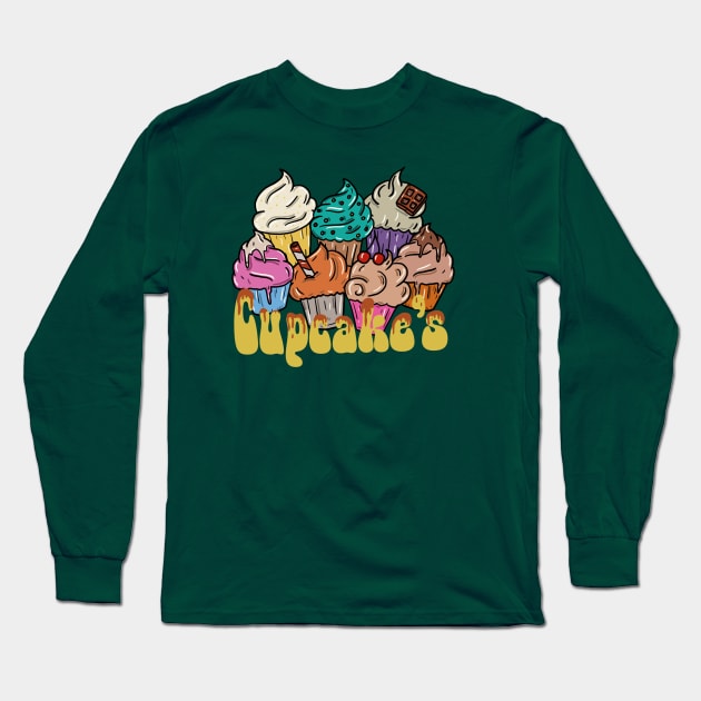 The Cupcake family Long Sleeve T-Shirt by RiyanRizqi